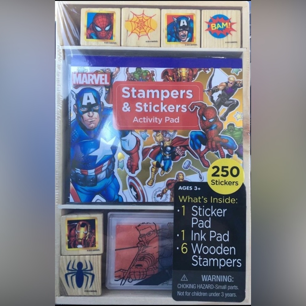 Marvel Stampers & Stickers Activity Pad Creative Crafting Thor Spider-Man